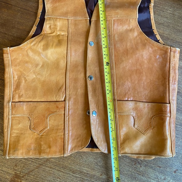 Genuine leather western vest - Picture 3 of 6